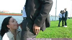 Caught in public sex with german amateur teen on street