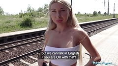 Public Agent Train station public sex with beautyful woman