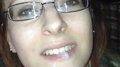 Girl-next-door type happy facial